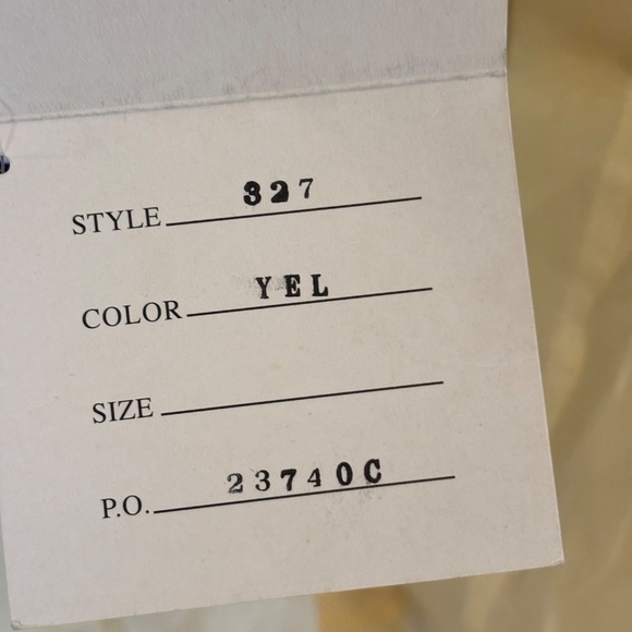 Carmen Marc Valvo Strapless Cocktail Tiered Ruffle Silk Dress Yellow Sz 6 - Picture 14 of 14